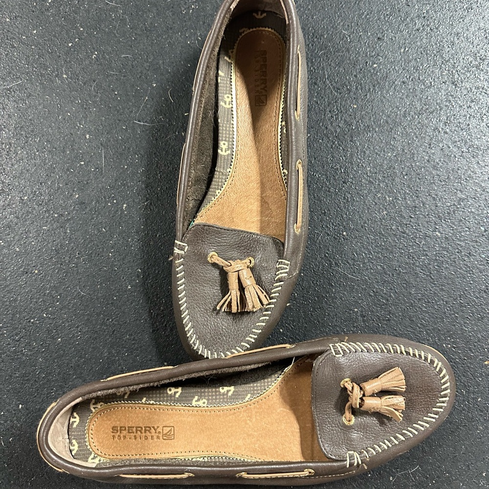 Sperry Women's Dark Brown Moccasins with Tassels